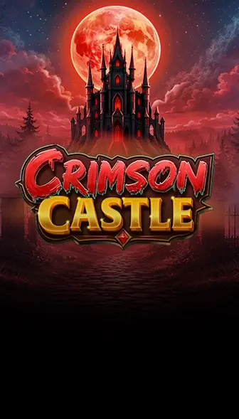 Crimson Castle launch bonus artwork with a gothic castle under a red moon