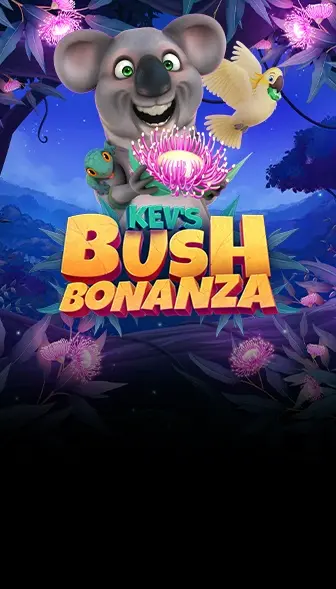 Kev's Bush Bonanza bonus artwork with Kev the Koala in the bush at night